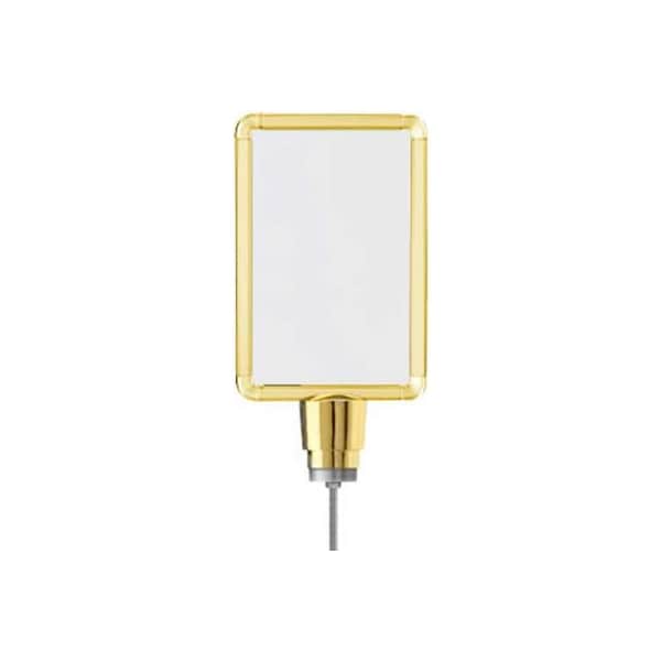 Lavi Industries Vertical Drum Top Post Sign Frame, 7" X 11", Gold 50-1130DV-S/GD - main